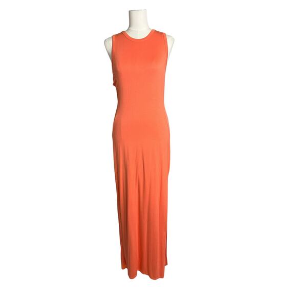 Lulu's Dresses & Skirts - Lulus Orange Maxi Dress Casual Stretchy NWT DD5529 Large Tank Summer long